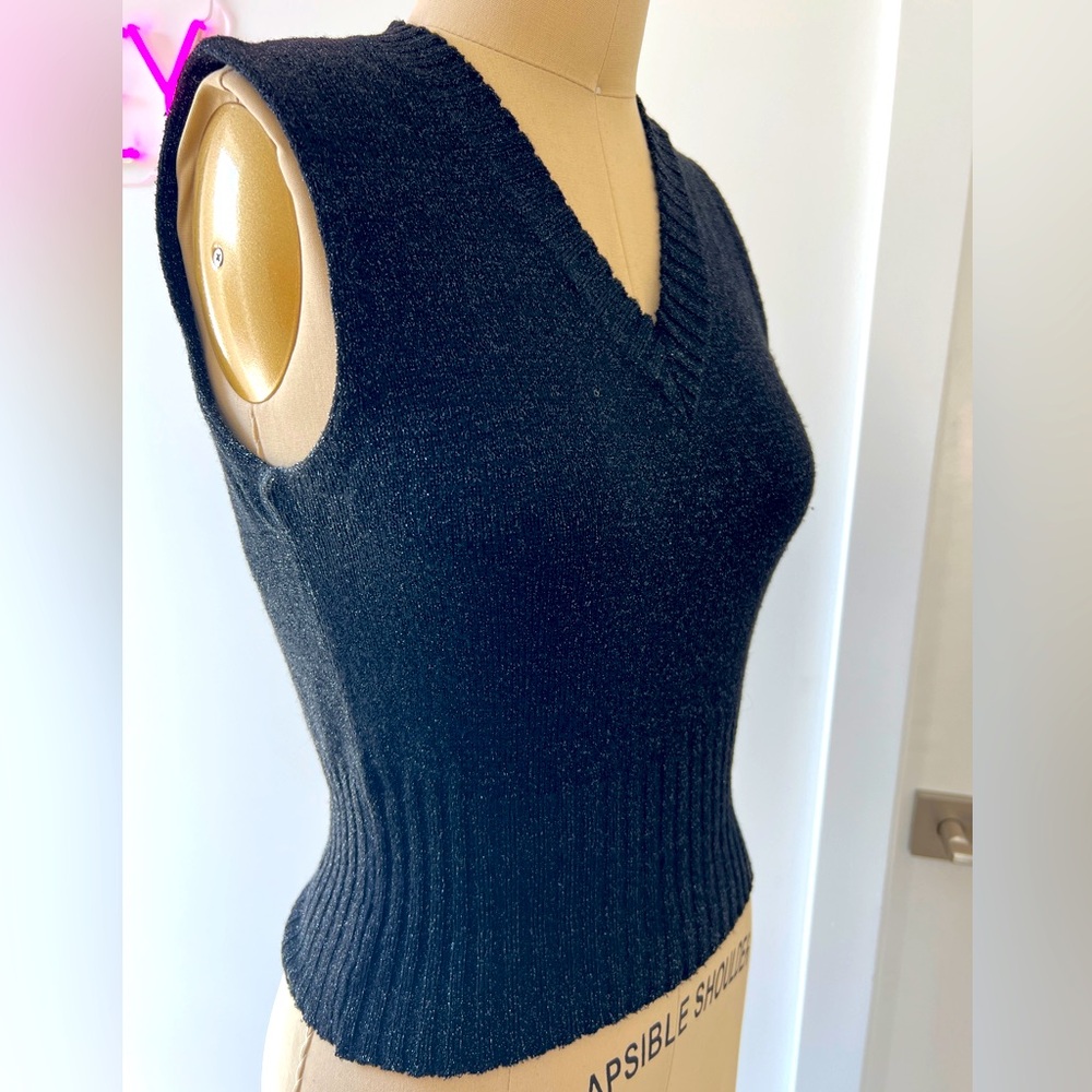 Laura Urbinati 1990s wool lurex vest